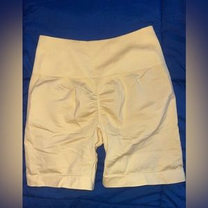 Yellow amazon scrunch shorts